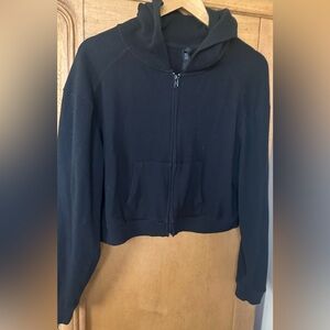 SKIMS Black Zip-Up Hoodie - Ladies XL